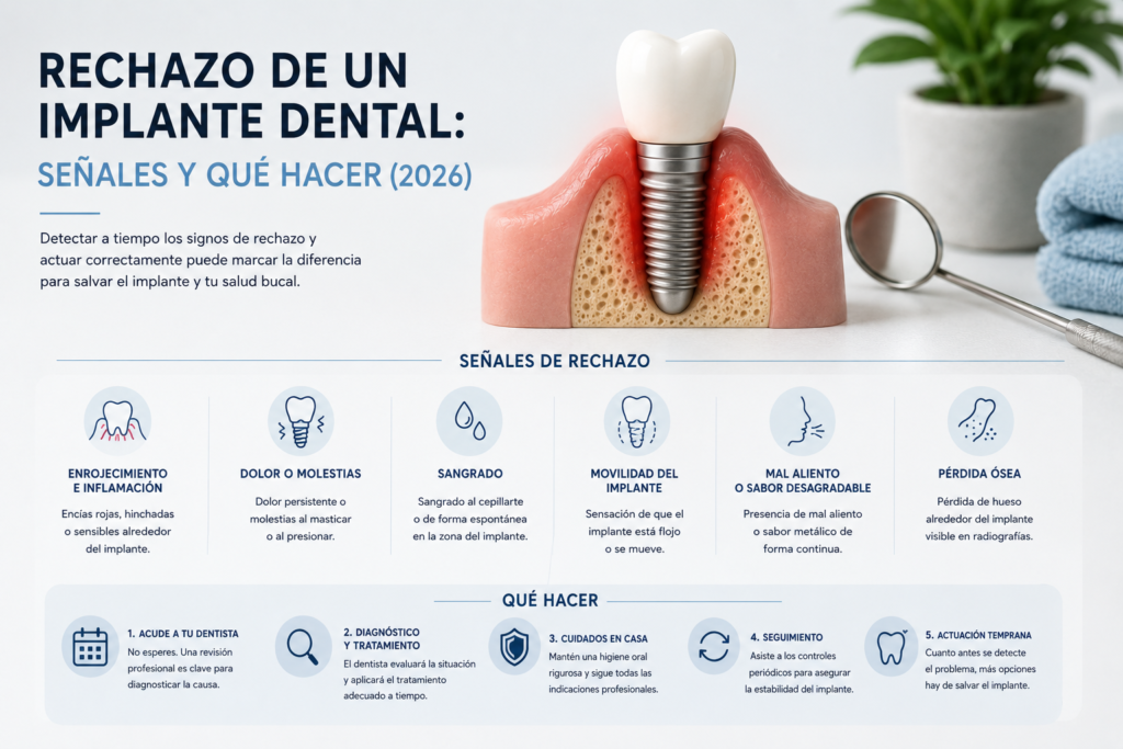 rechazo de un implante dental