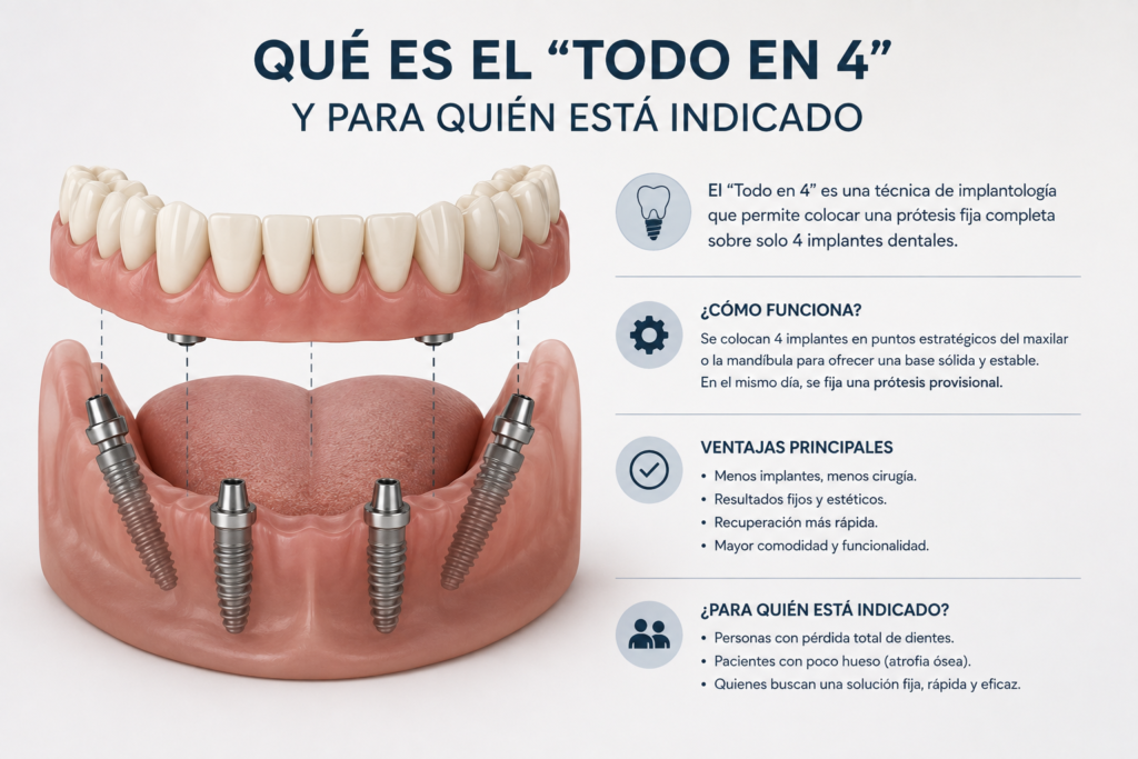 todo en 4 implantes dentales